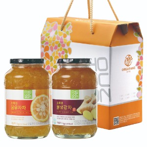 초록원 선물세트 [꿀유자차1kg+꿀생강차1kg]